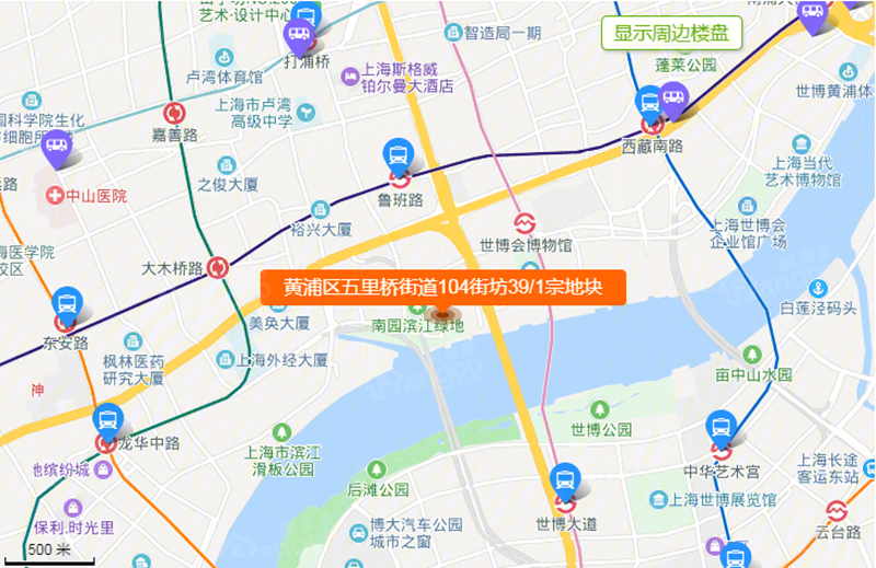 黄浦区五里桥街道104街坊39/1宗地块