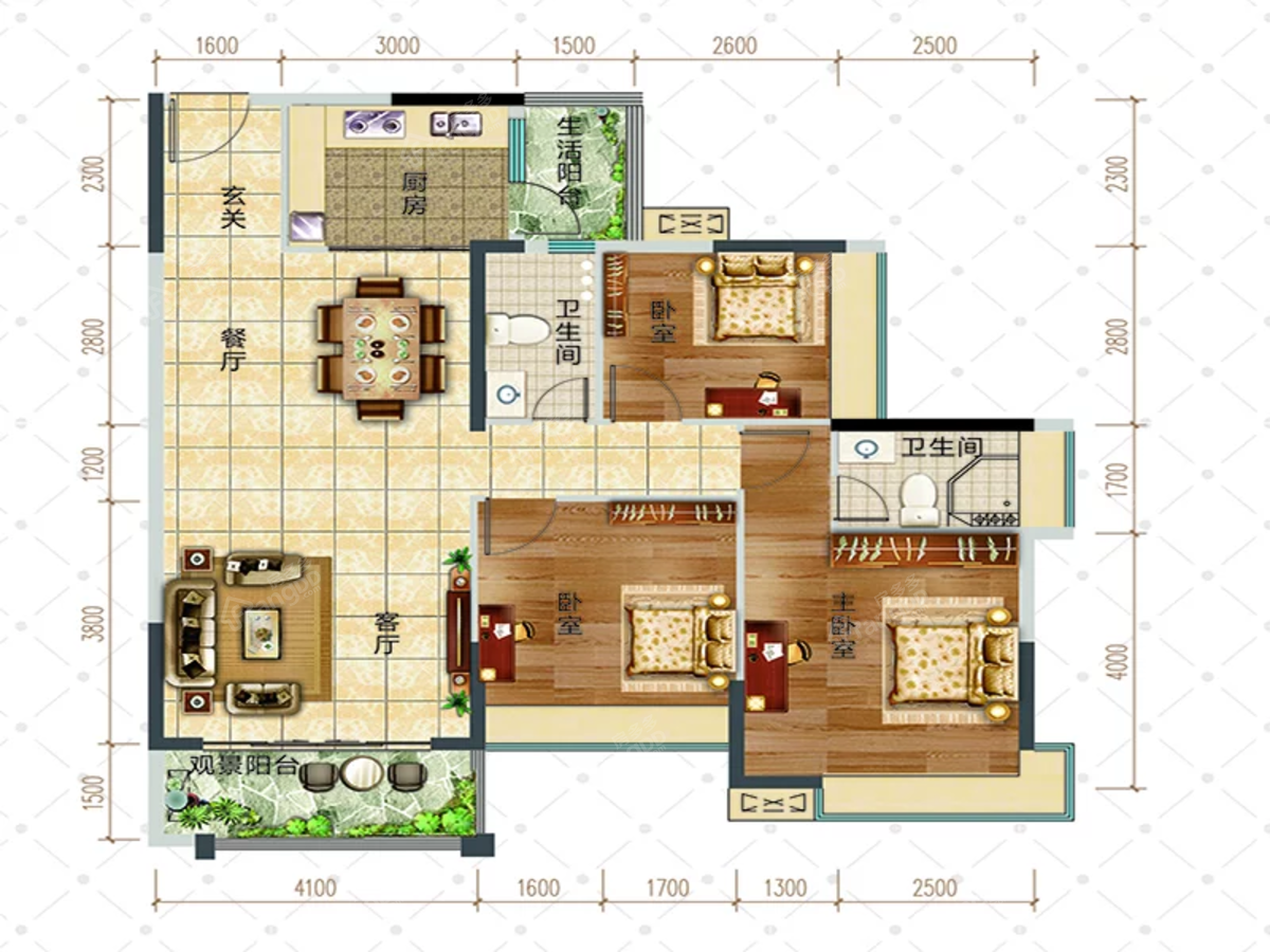 朝南维港天悦 户型图_57