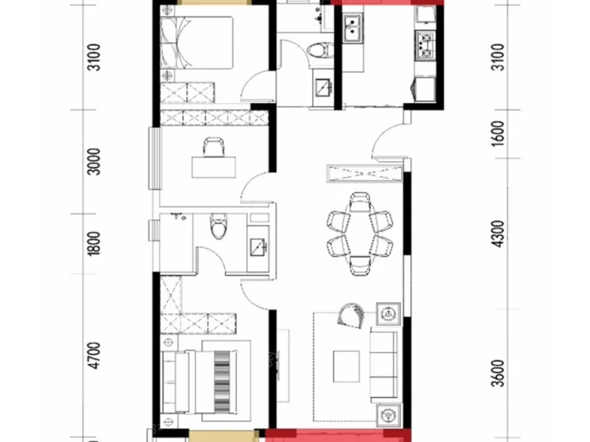 恒泰滇池名门 户型图_623