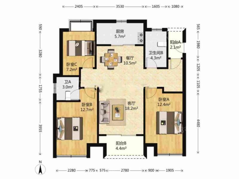 房源编号10647123 所属小区金地褐石苑 所在区域松江泗泾泗凤公路508