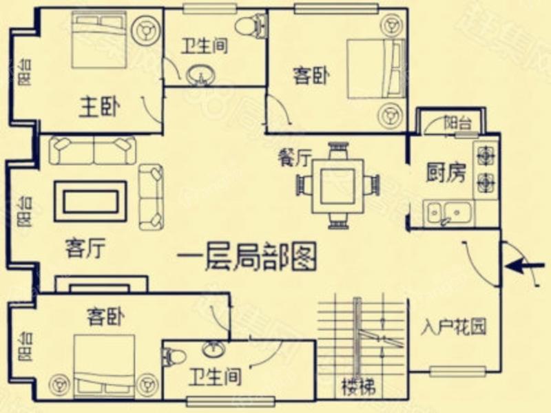 金山湖花园一号小区 7居