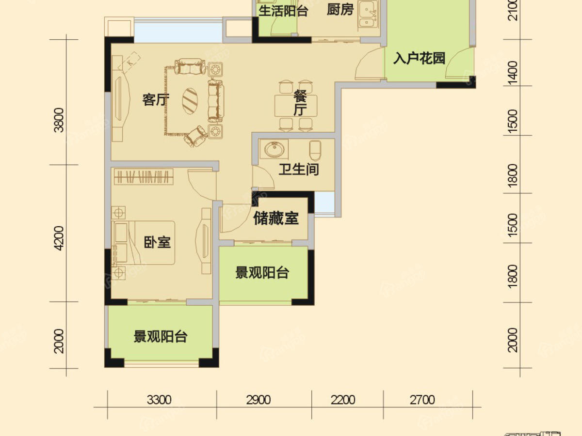 香山一期安置房户型图图片