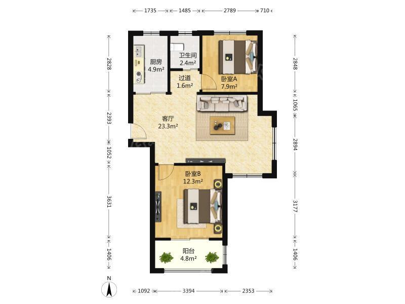 绿地新江桥城三期(金耀南路299弄 2居